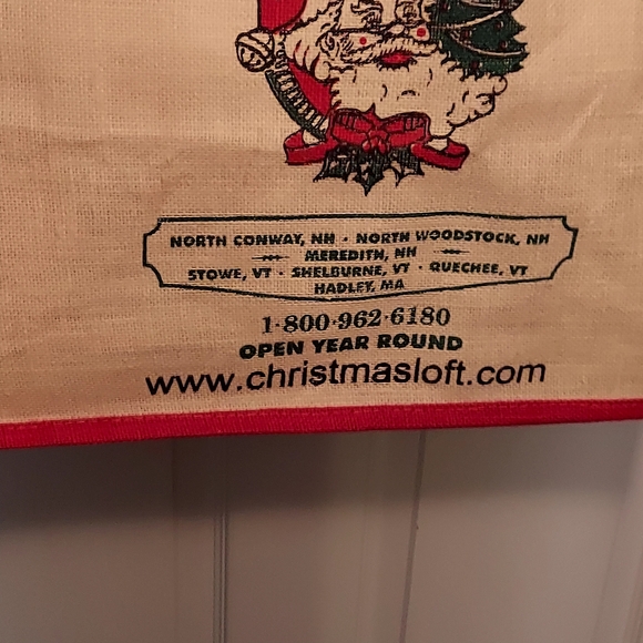 Extra Large Burlap Christmas Tote Bag - Picture 3 of 10